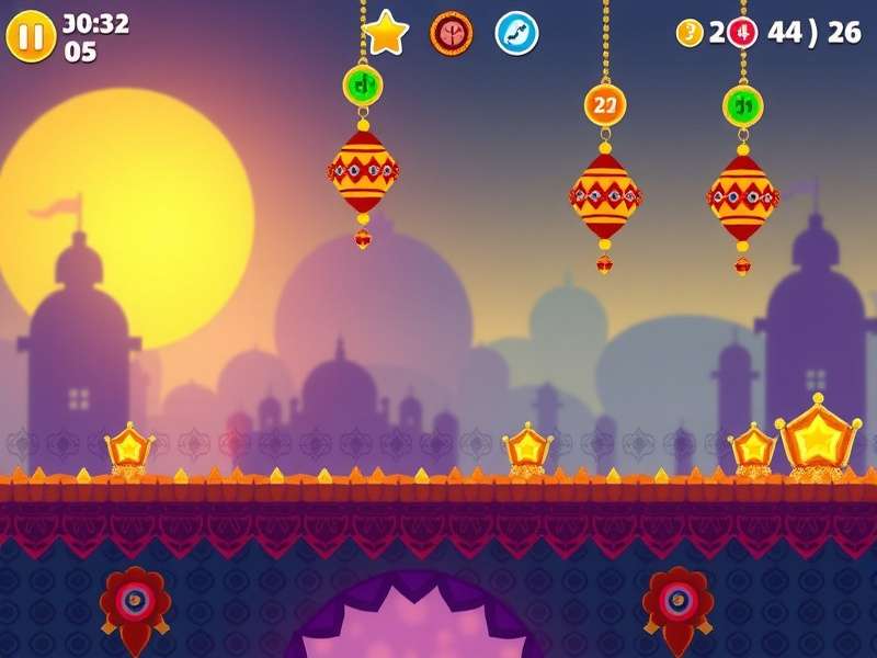 Ginger Dash Odyssey gameplay showing rhythm-based mechanics